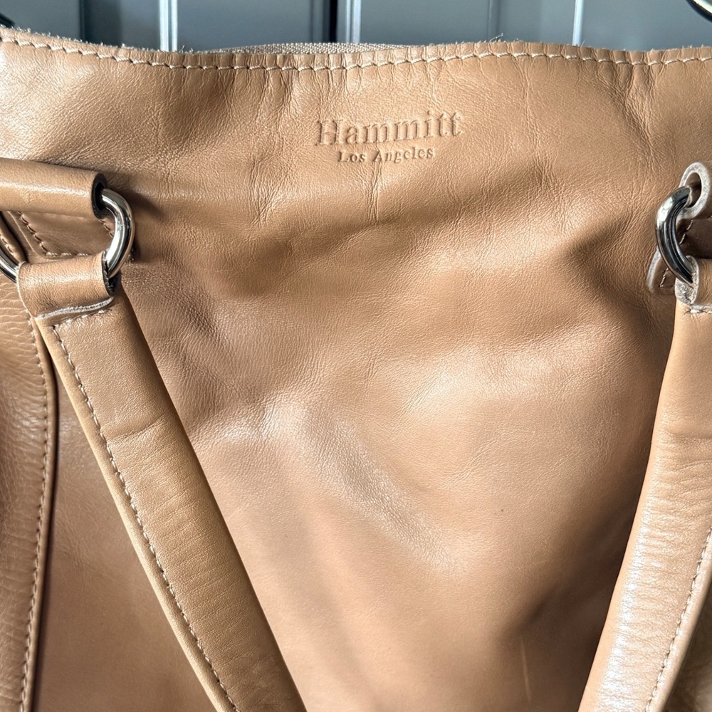 Hammitt Los Angeles Leather Crossbody Bag, Tan Silvertone Hardware - Picture 10 of 16